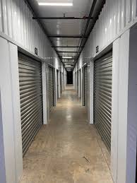 indoor climate controlled storage facility with clean hallways